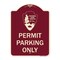 Signmission National Park Service Permit Parking Heavy-Gauge Aluminum Sign, 24" x 18", BU-1824-23863 A-DES-BU-1824-23863 - alternate 1